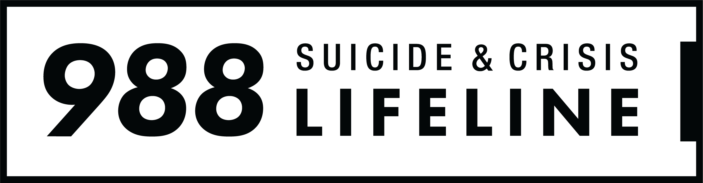 Suicide and Crisis Lifeline Logo with number 988
