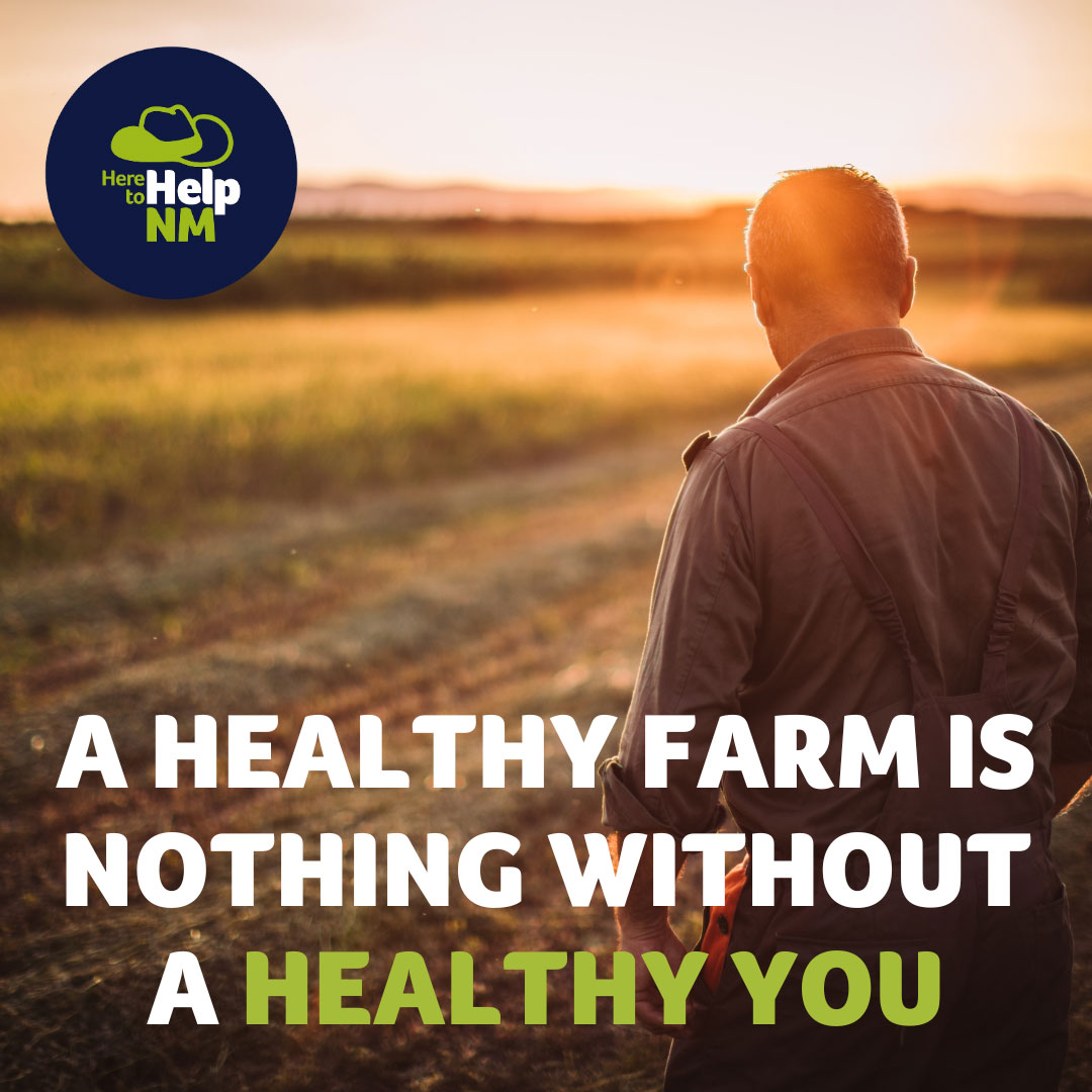 Here to Help graphic that states 'A Healthy Farm is nothing without a healthy you'