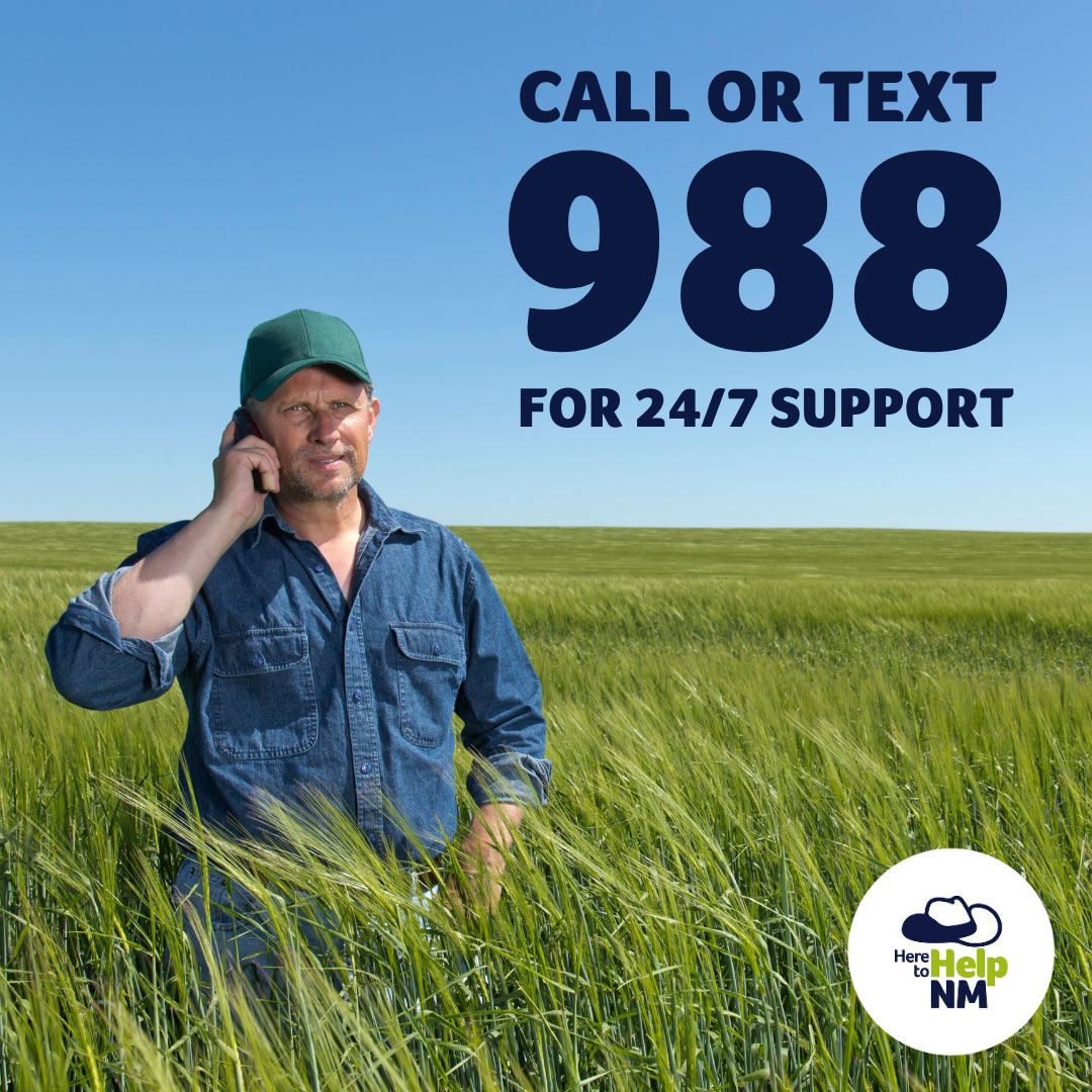 Here to Help graphic that states 'Call or text 988 for support'