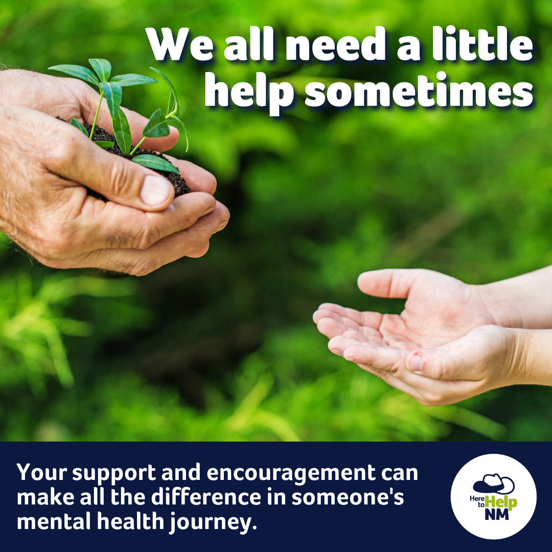 Here to Help graphic that states 'We all need a little help sometimes'